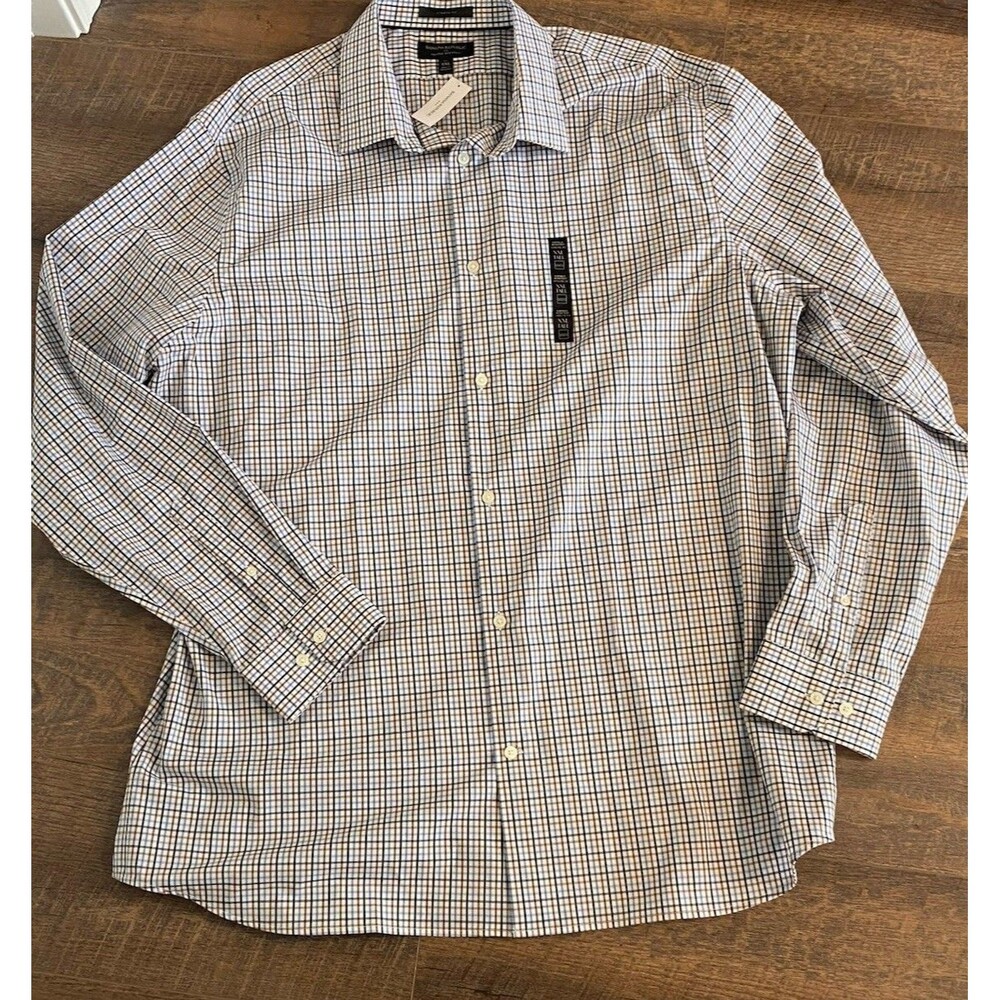 NWT Banana Republic Mens NonIron Dress Shirt Wrinkle Free Xxl Tall Athletic Fit